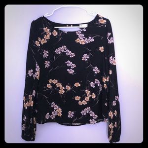 Floral Backless Blouse